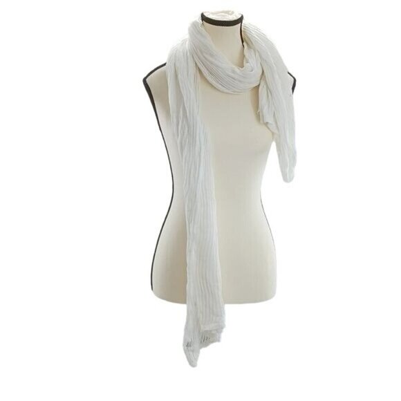 A New Day Scarf White Knit Drape Wrap One Size Womens - Picture 1 of 5